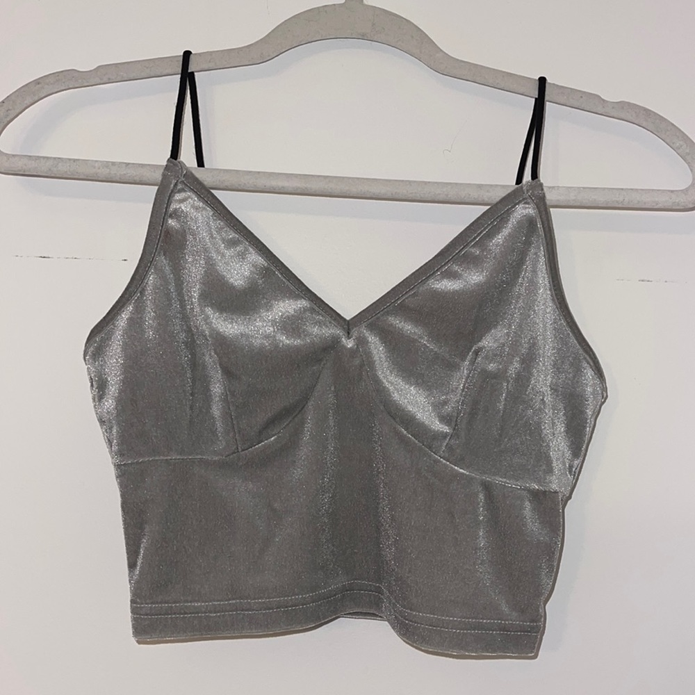 Velvet Sage Green Cropped Tank